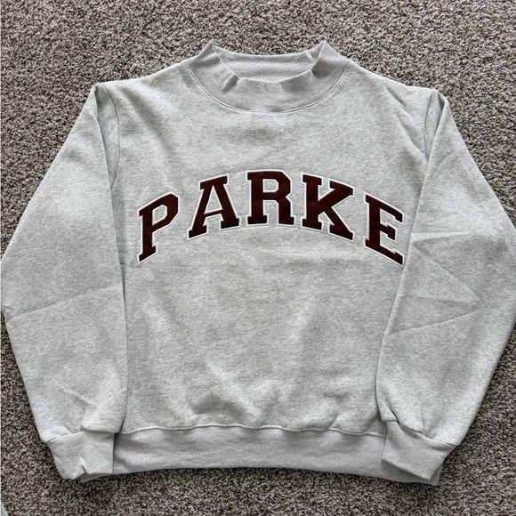 Parke Tops - Parker Gray Sweatshirt with brown Lettering